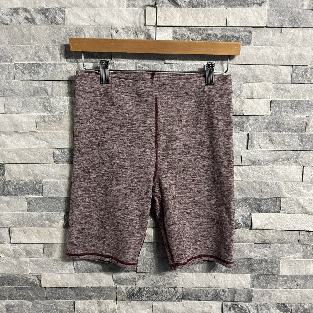 Alo Yoga Women Shorts Size Small Gray Smoky Quartz Heather Highwaist Biker